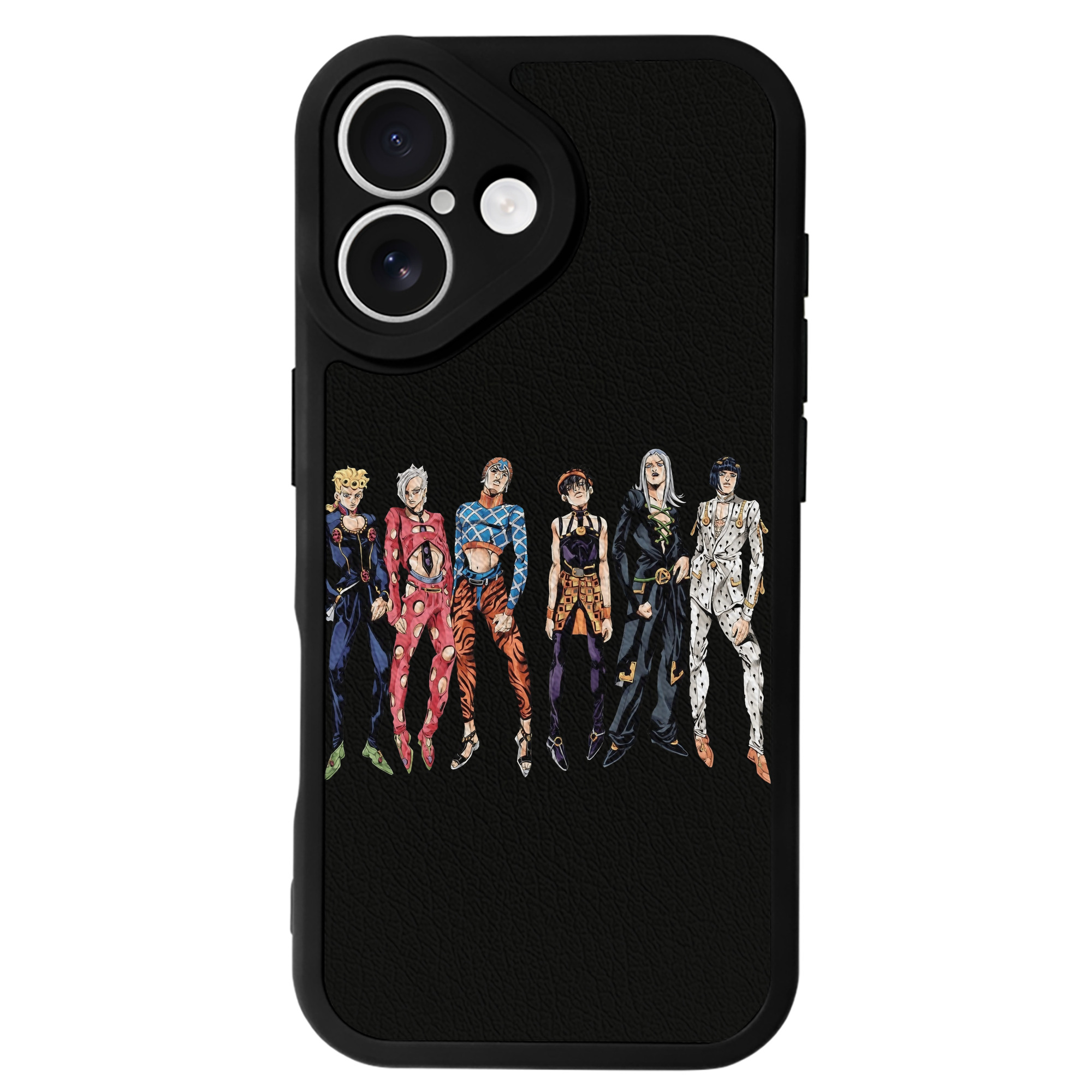 （画像用） ジョジョの奇妙な冒険 JoJo's Bizarre Adventure 【iPhone 16シリーズ対応】シリコンスマホケース（レザー調） 材質：シリコン